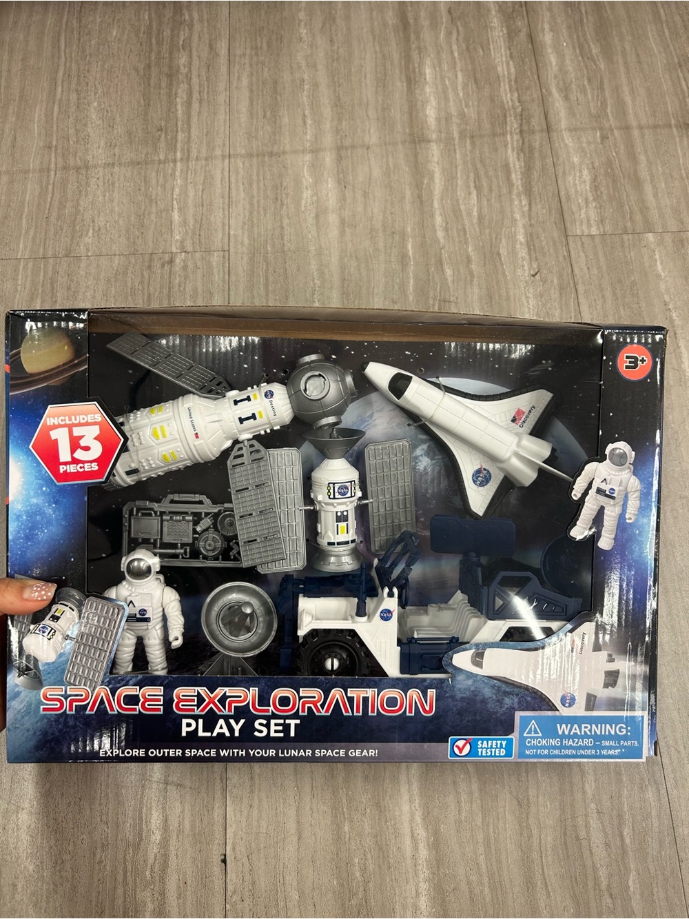 Space Exploration Play Set - White Space Shuttle & Astronaut Figures